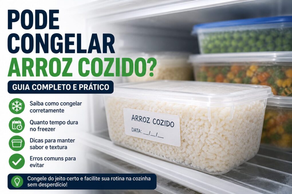 Pode congelar arroz cozido