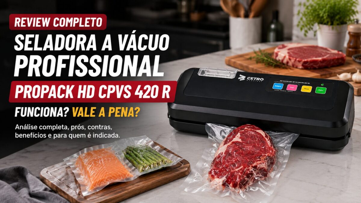 Seladora a Vácuo Profissional PROPACK HD CPVS 420 R funciona