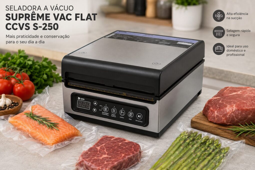 Seladora a Vácuo Suprême Vac Flat CCVS S-250 Funciona Review completo 2026